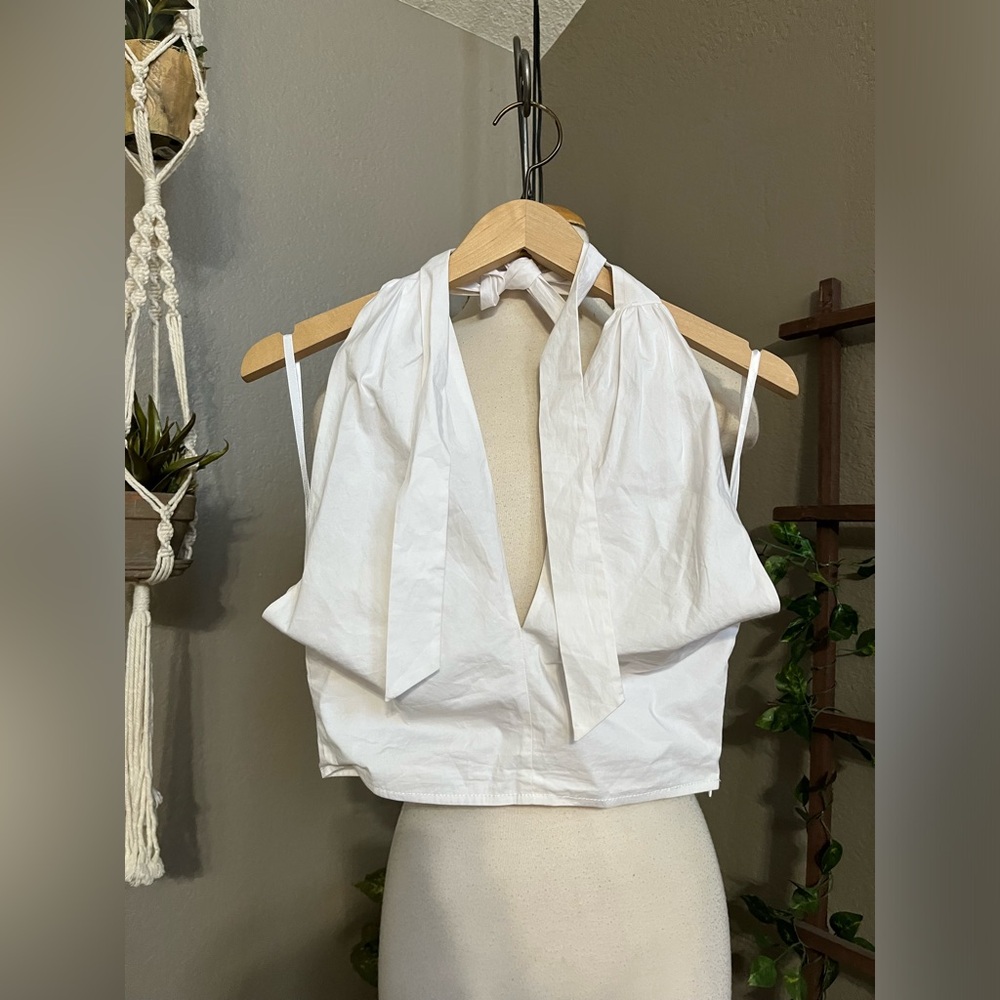 ☑️STAUD White Kai Camisole Sz 2 - Picture 5 of 12